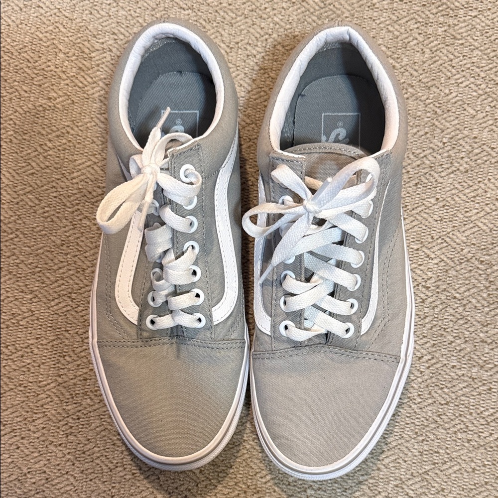 Vans Gray and White Sneakers
